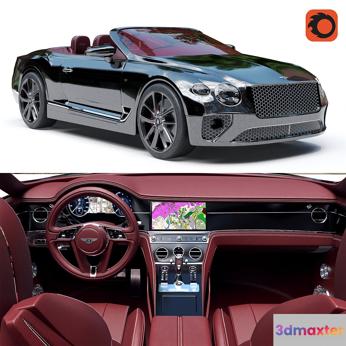 Bentley Continental Gt V8 Convertible 3D Max