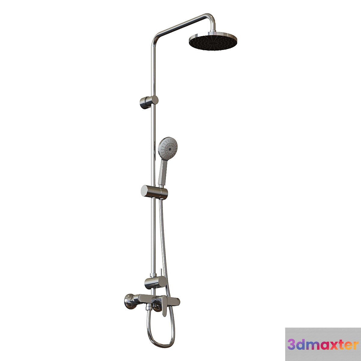 Roca Victoria shower column with overhead shower and single lever mixer 5A9725C00 3D Max