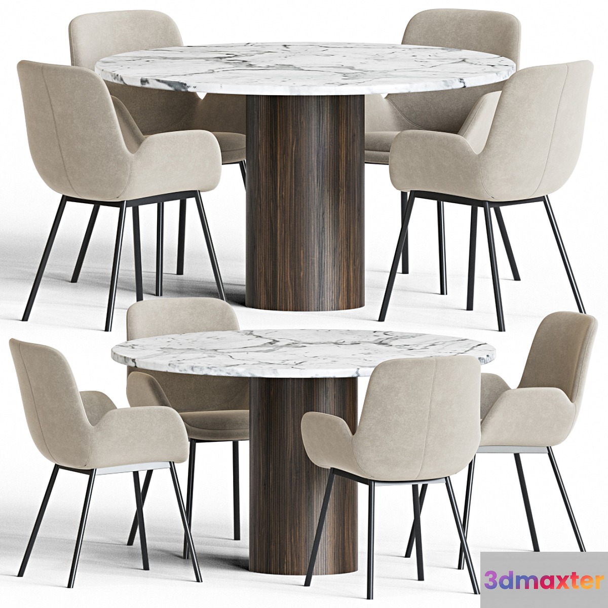 Dining Set 18 3D Max