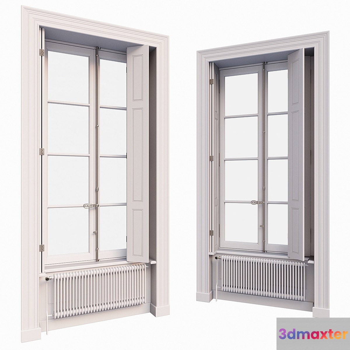 AVE Vintage French Window 3D Max