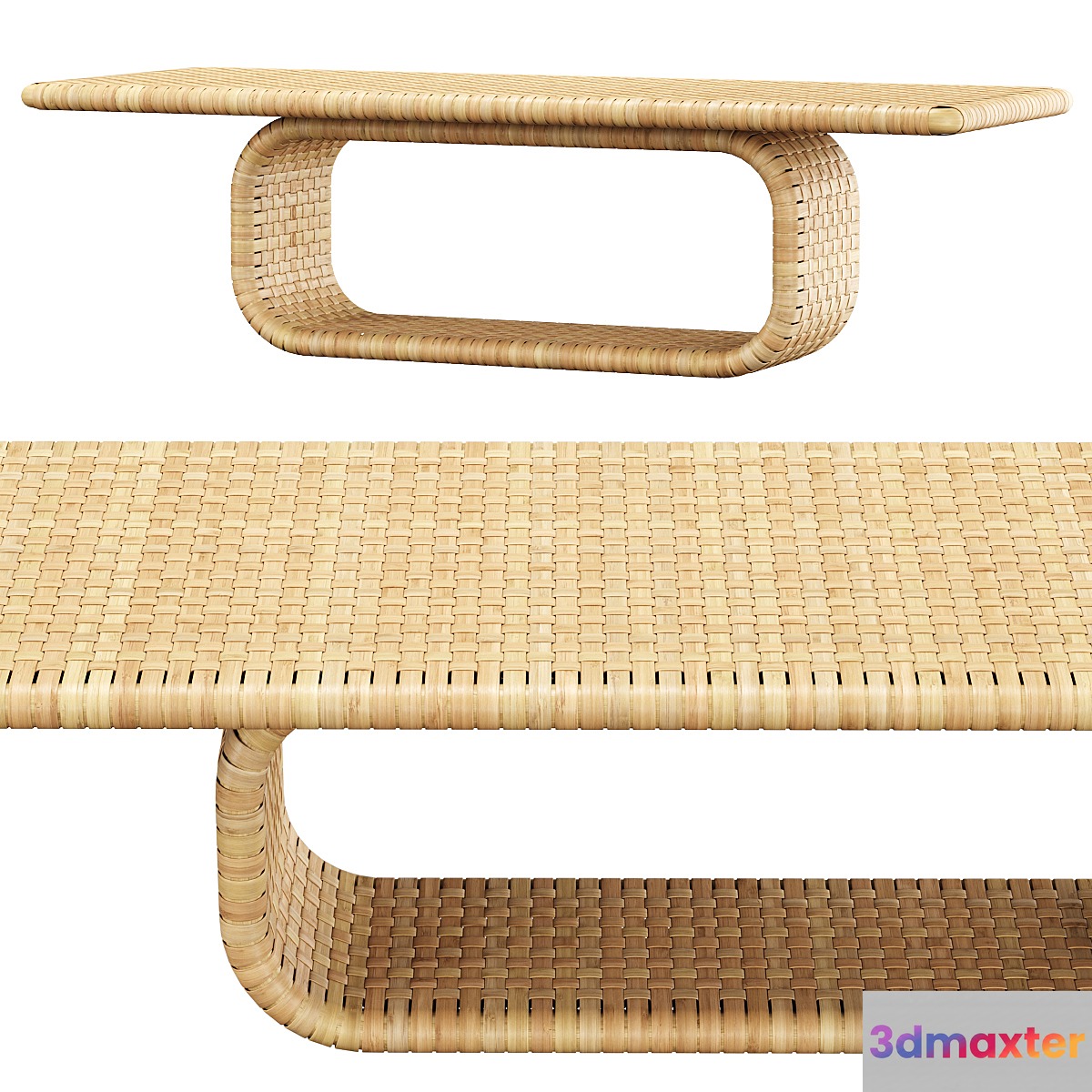 Monica rattan coffee table 3D Max