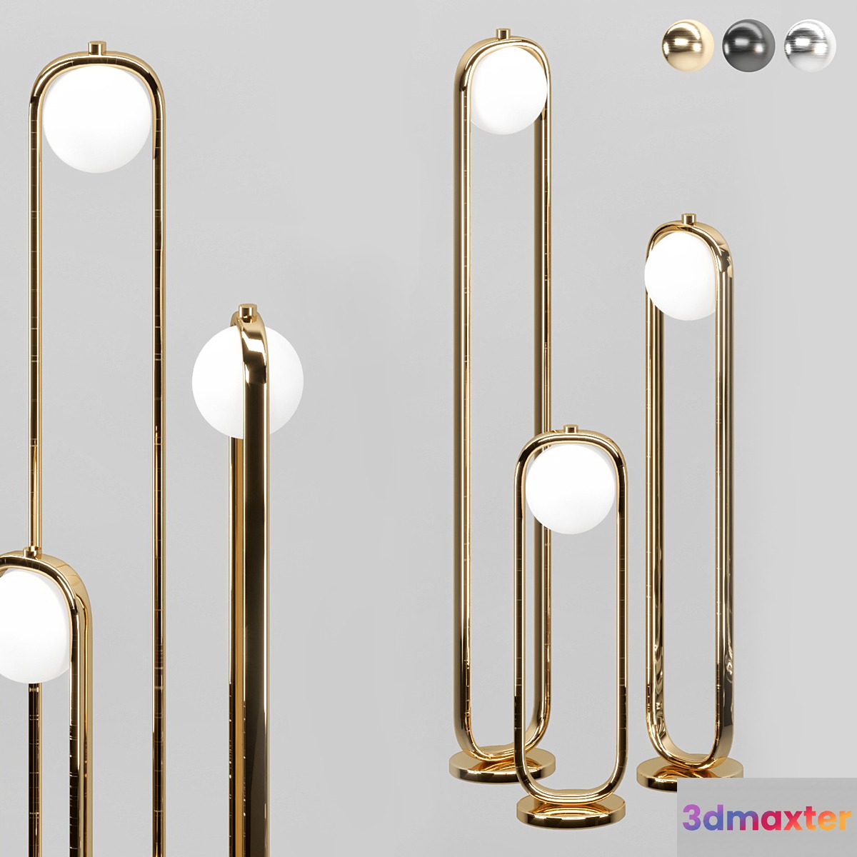 C Ball Floor Lamp 01 3D Max