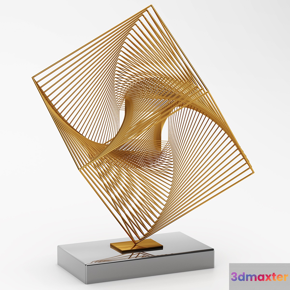 Abstract sculpture hypercube