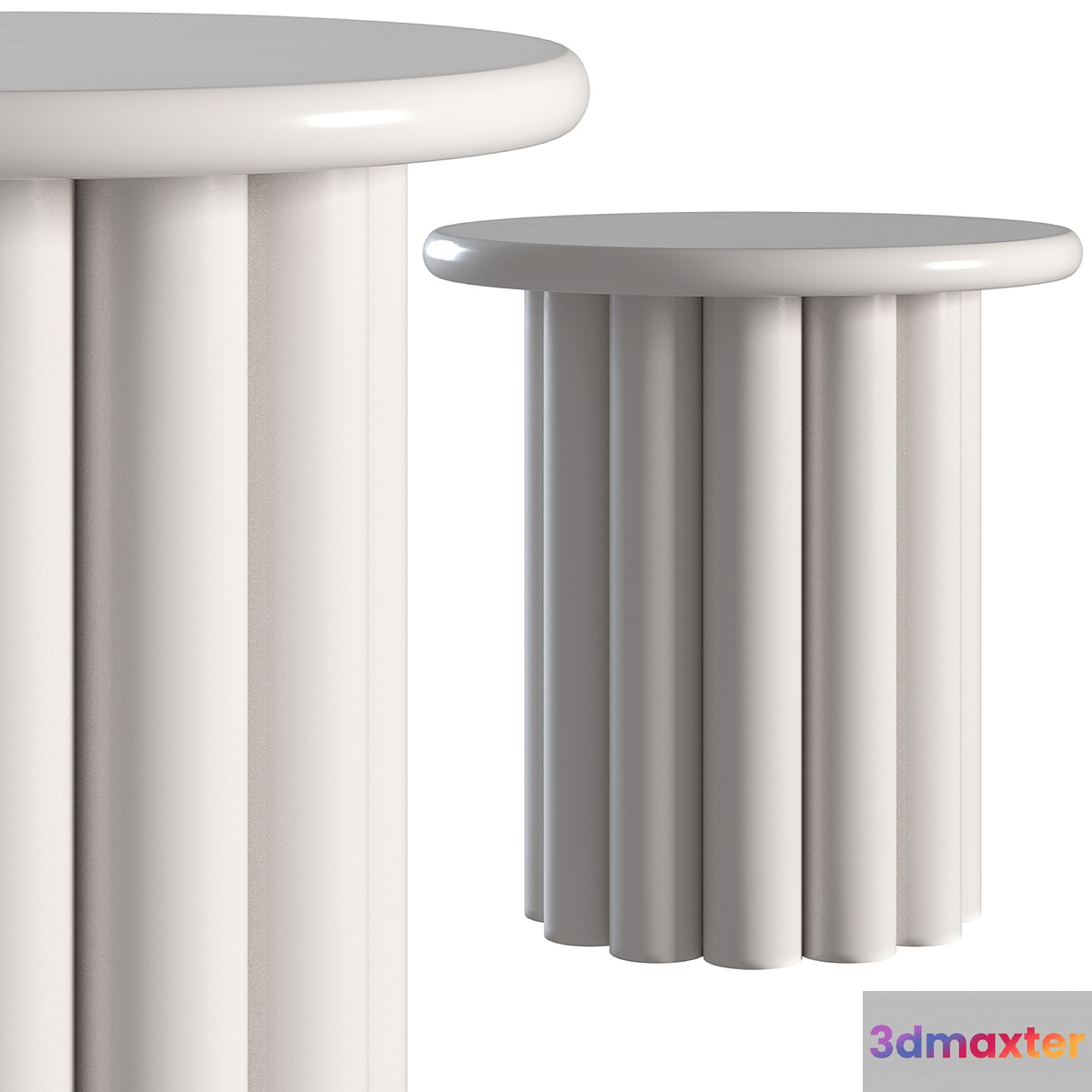 Coffee table Corner Design Unique gray 3D Max