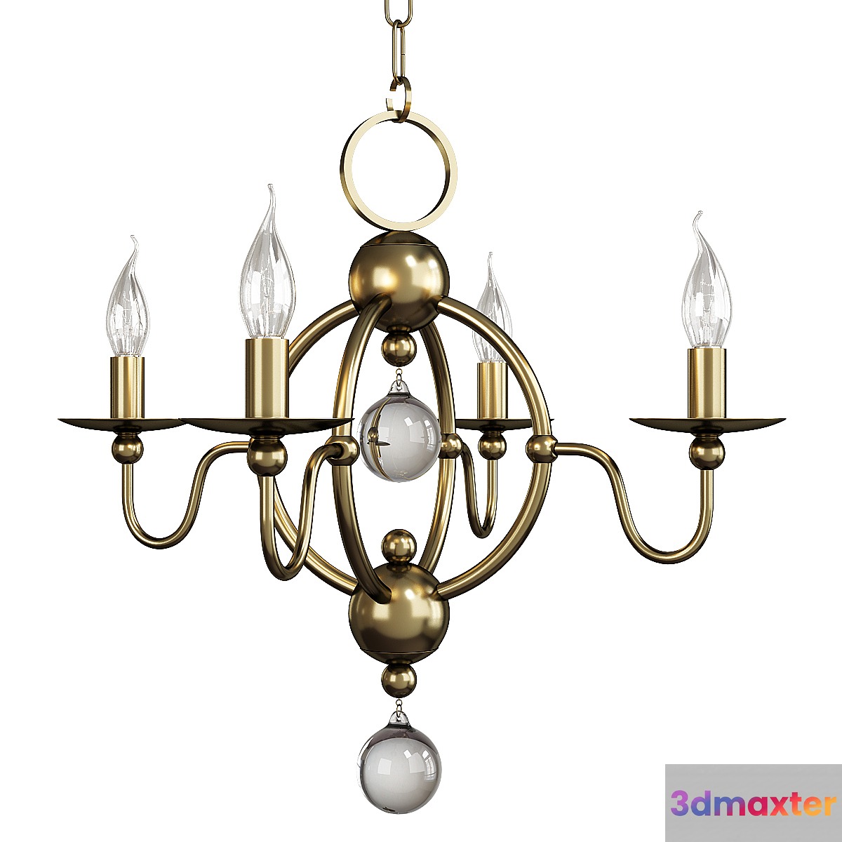 Quatrefoil chandelier 3D Max