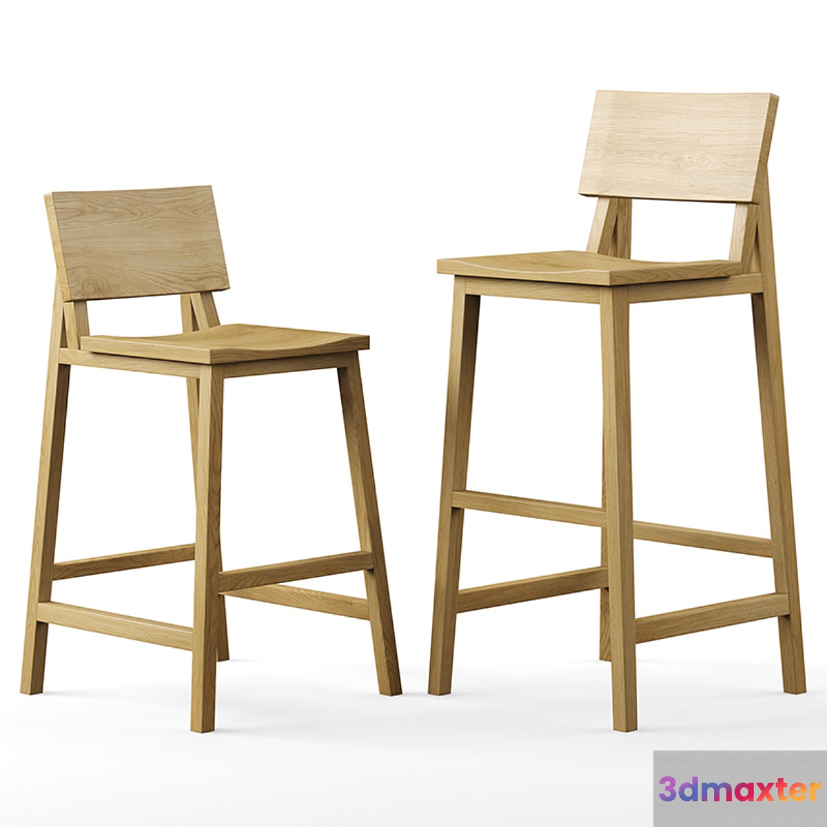 Ethnicraft bar stools 3D Max