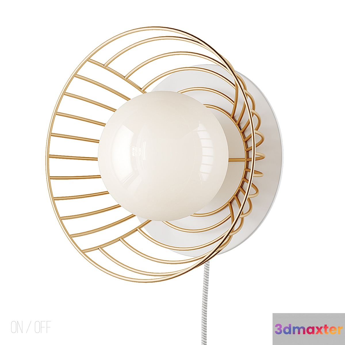 Pink Linework Metal Wall Sconce 3D Max