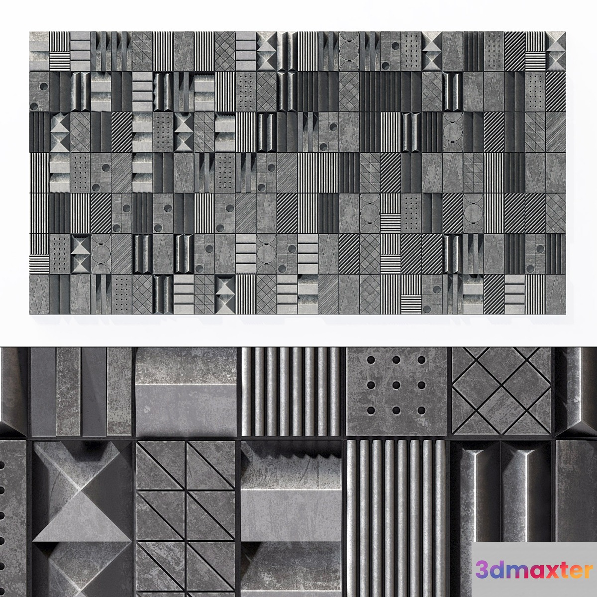 Lithea Maioliche di pietra 3d wall tiles n1 3D Max
