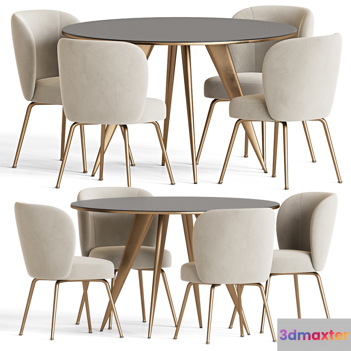Dining Set 99 3D Max