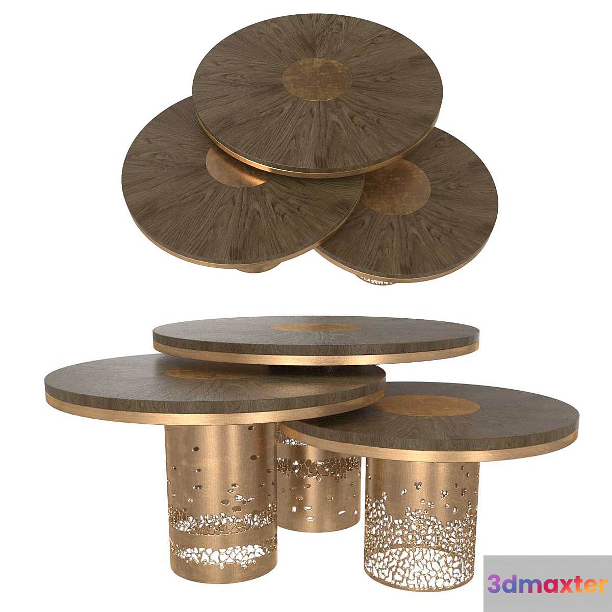 Round alem luxury handmade coffee table deniz tunc design 3D Max
