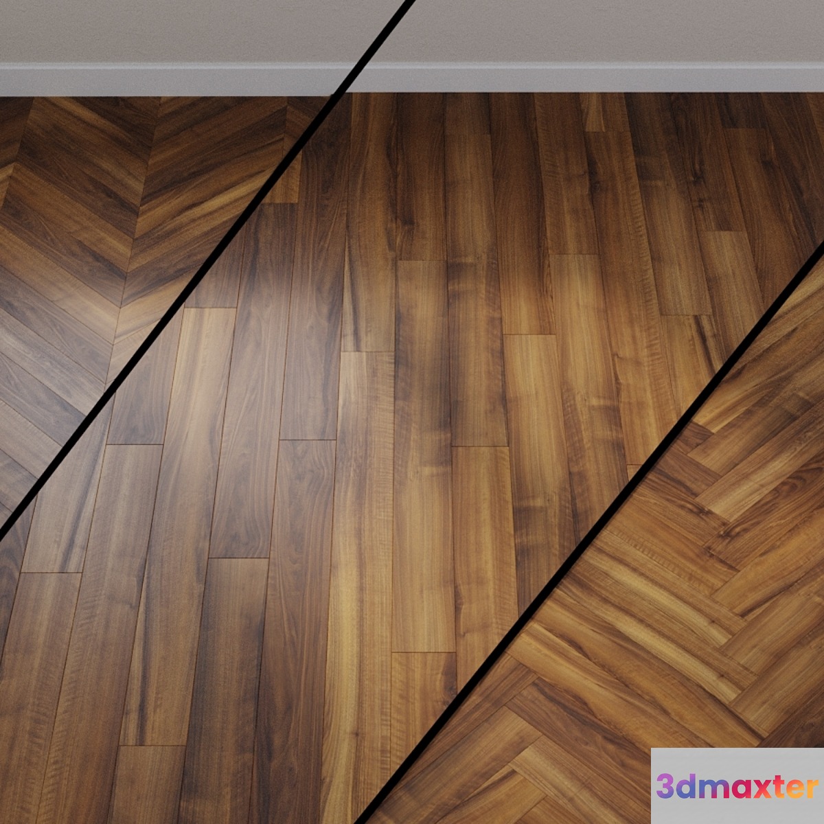 Laminate Haro Tritty 100 526682 Italian Walnut 3D Max
