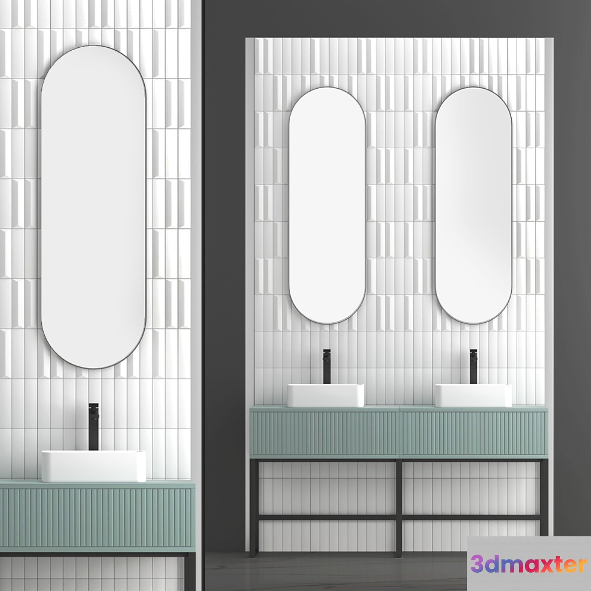 Bathroom set 07 3D Max