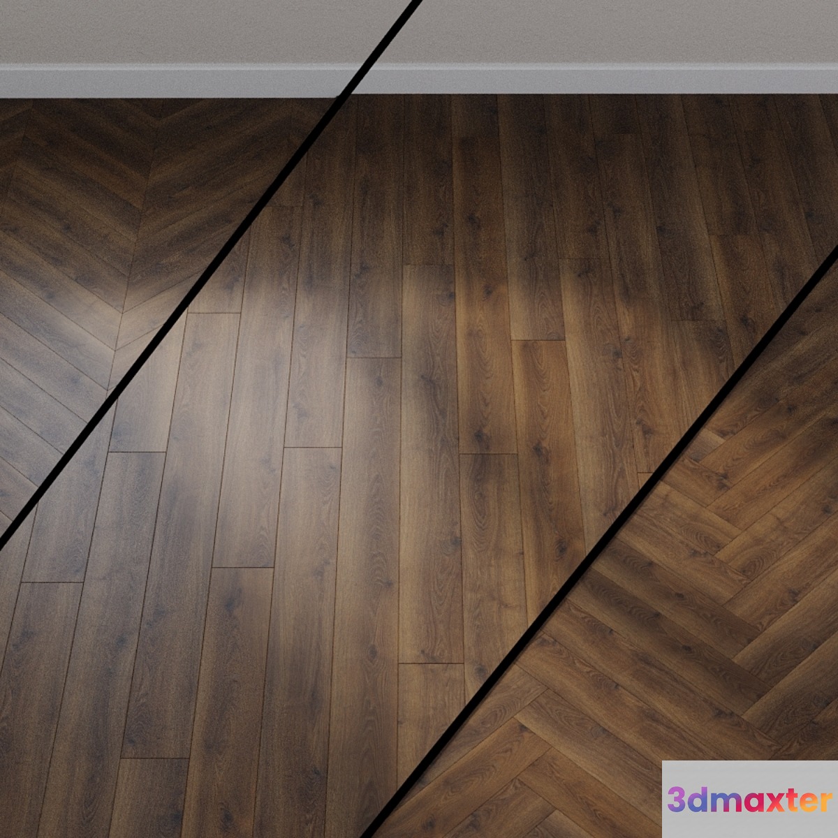 Laminate Haro Tritty 100 Gran Via 4V Silent CT 538791 Smoked Contura Oak 3D Max