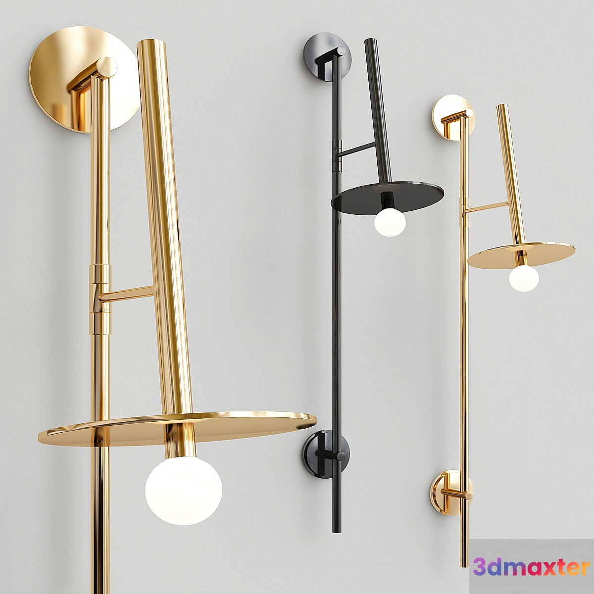 Nodes Large Pivot Wall Sconce 3D Max