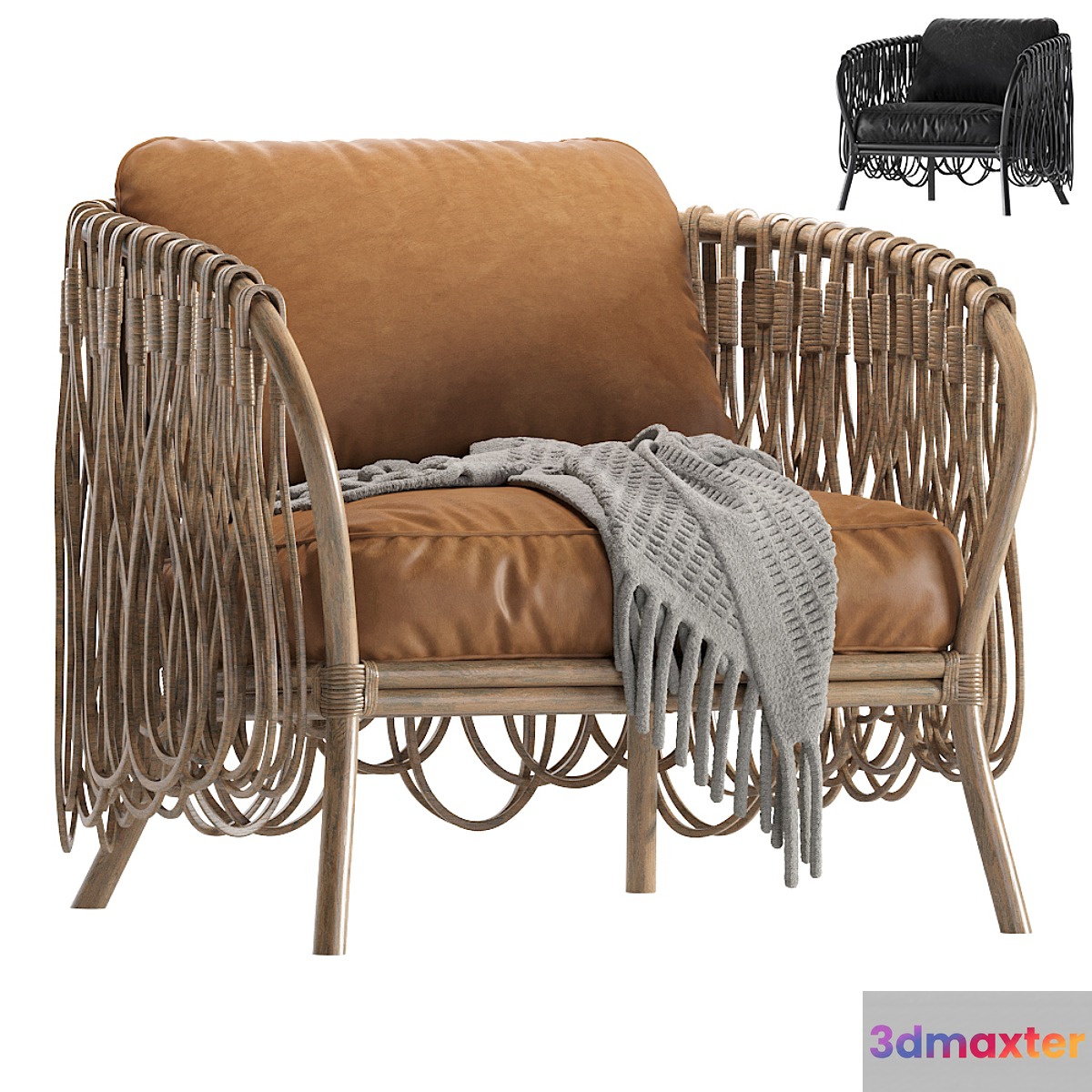 Strata Lounge Chair Leather 3D Max