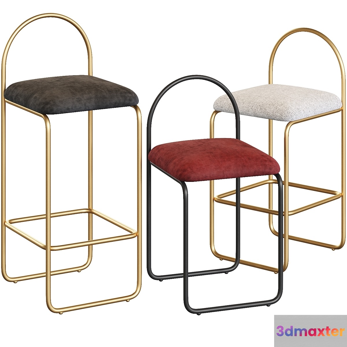 AYTM ANGUI Bar stool 3 sizes 3D Max