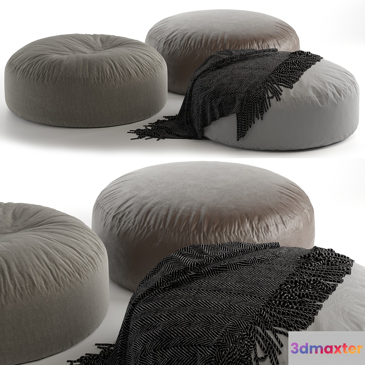 Set of ottomans Poliform Elise - ELPO120 3D Max