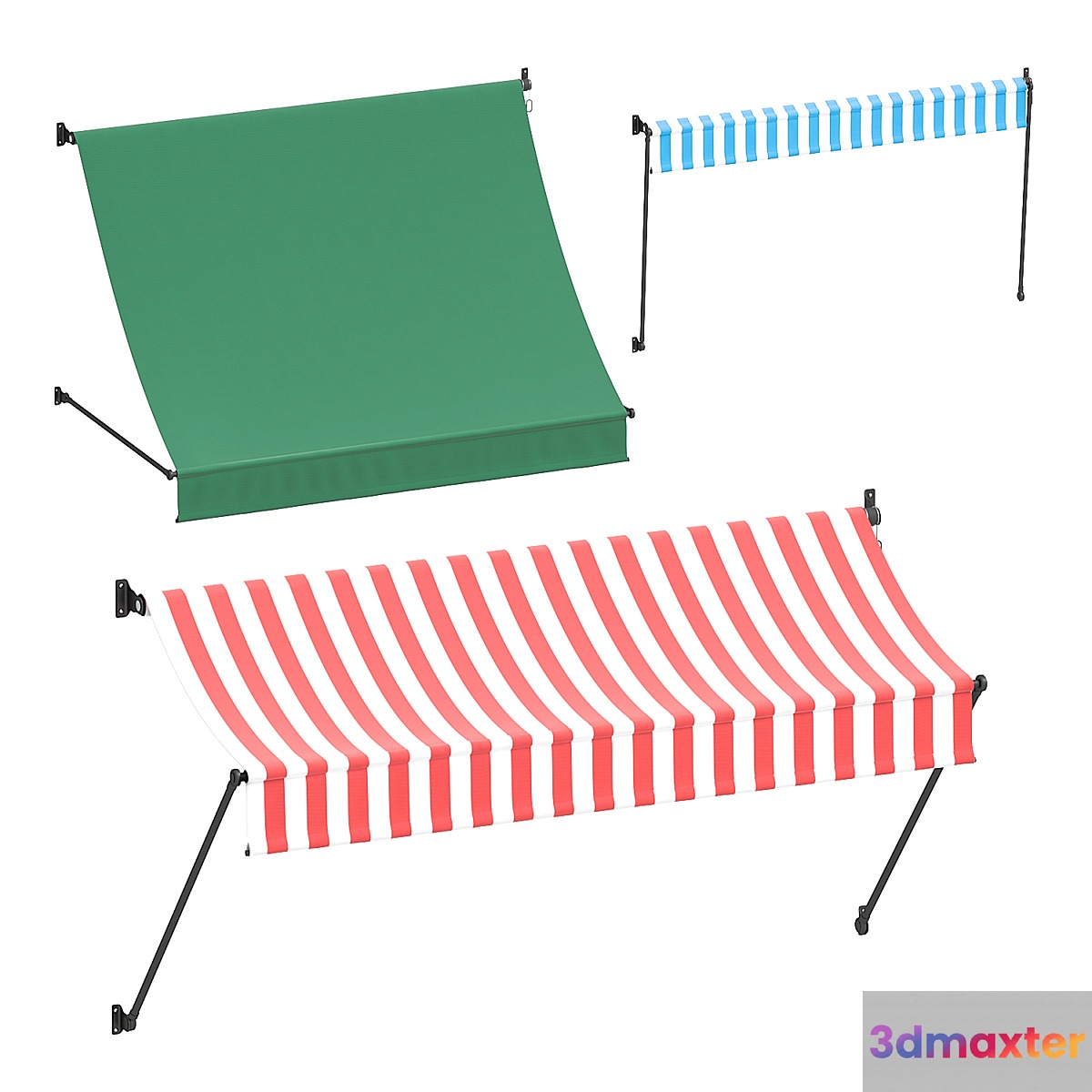 Rolled awning 3D Max