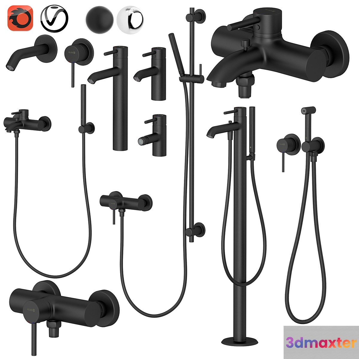 Kludi set 2 | Bozz | with adjustable watering can - No.2