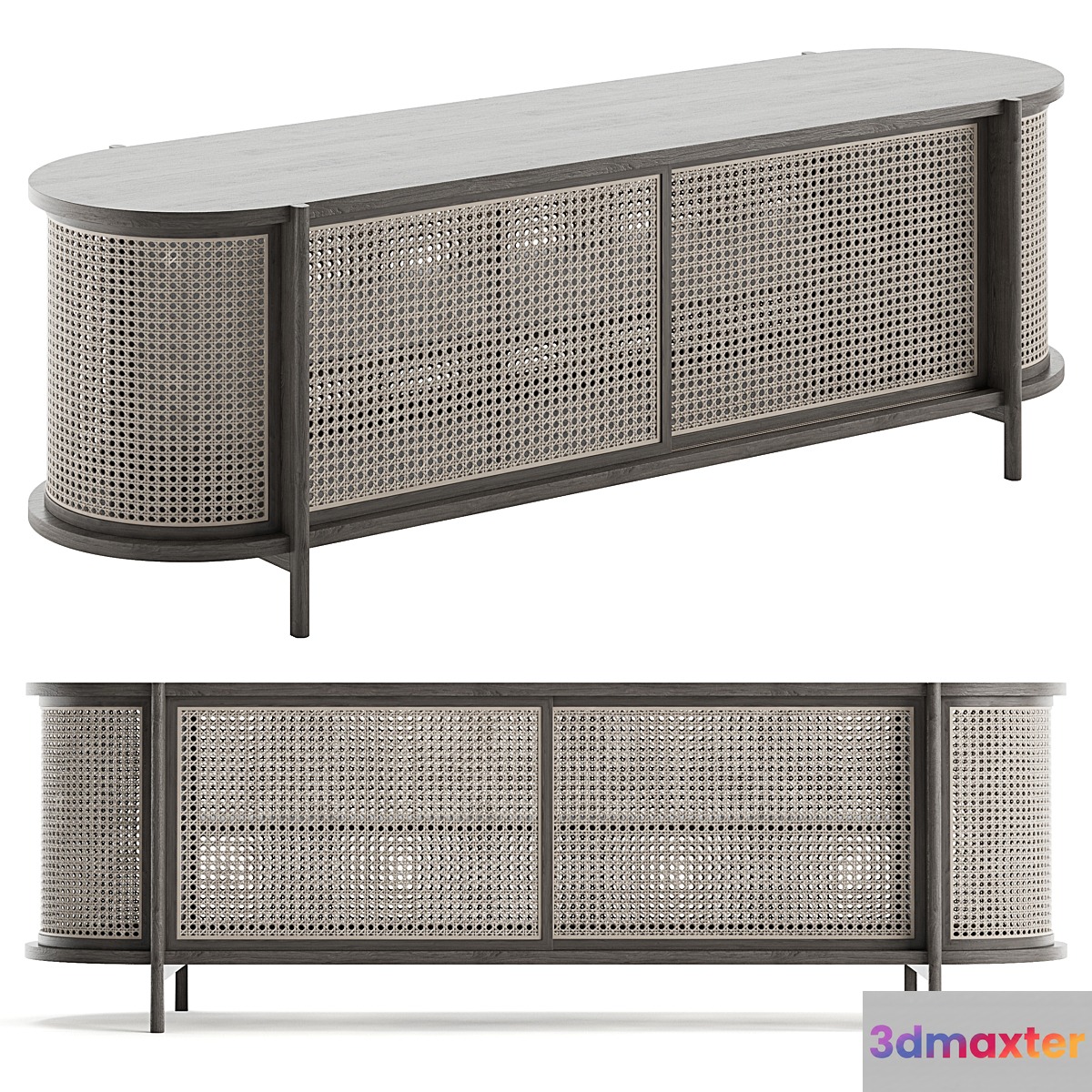 Cane Low cabinet 03 3D Max