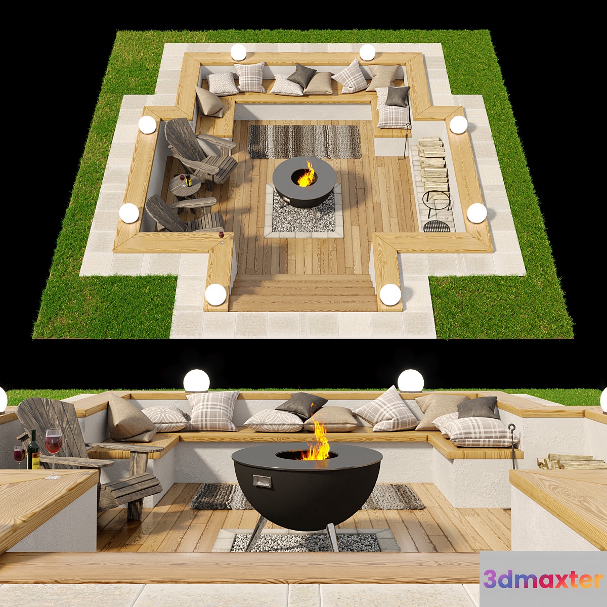 Rest area 1 3D Max