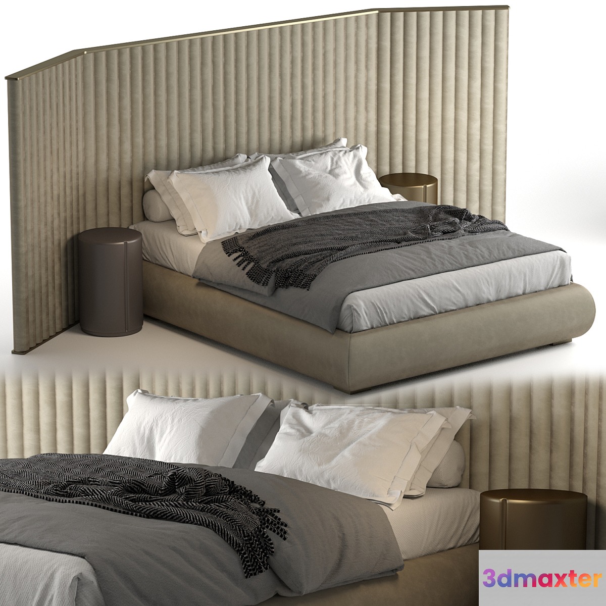 Biarritz Flexform bed 3D Max