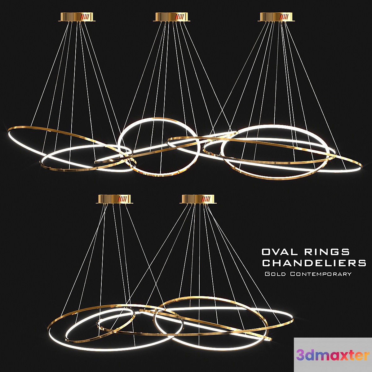 OvaL Rings Collection 3D Max