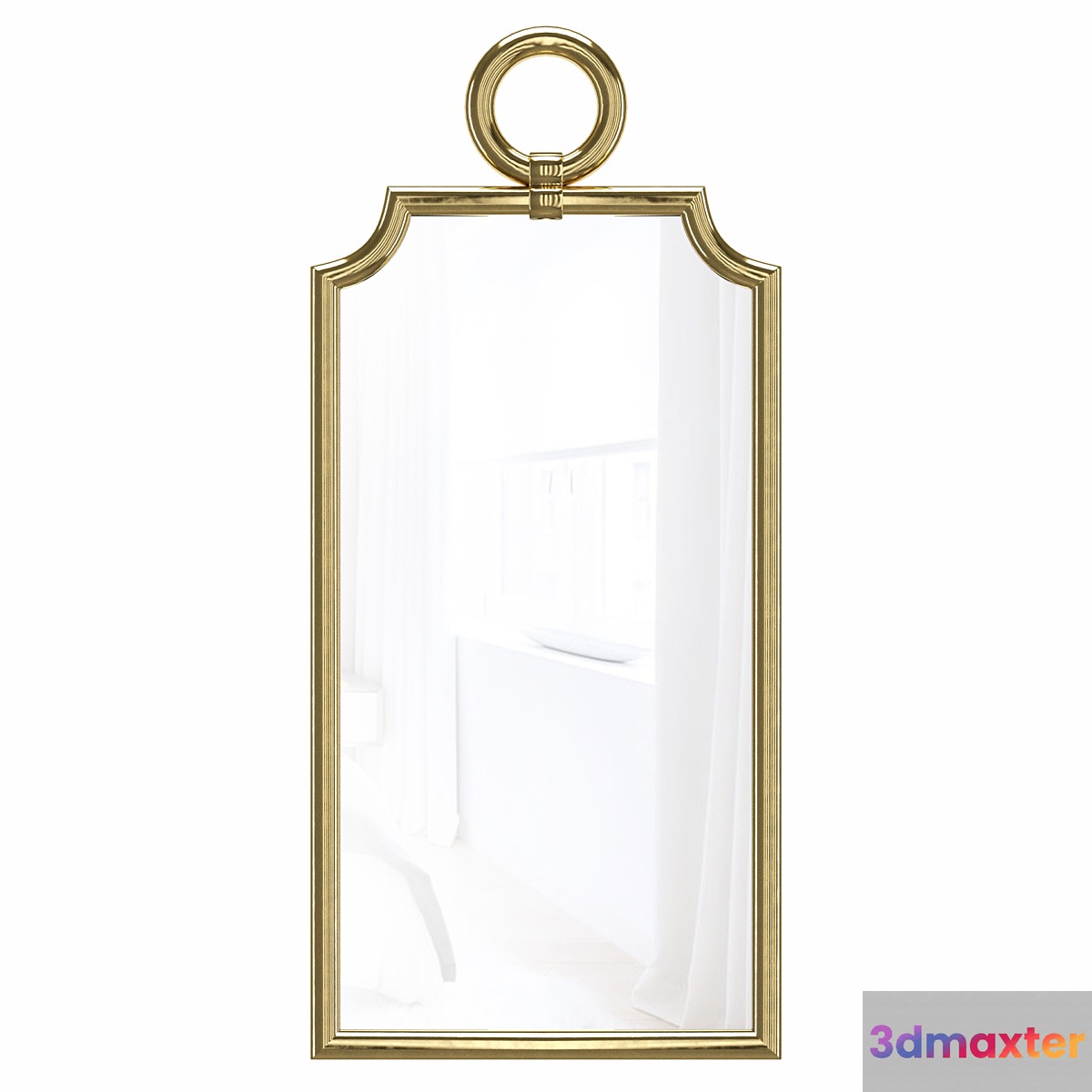 Designer stylish mirror in the frame Piedmont Gold - No.4