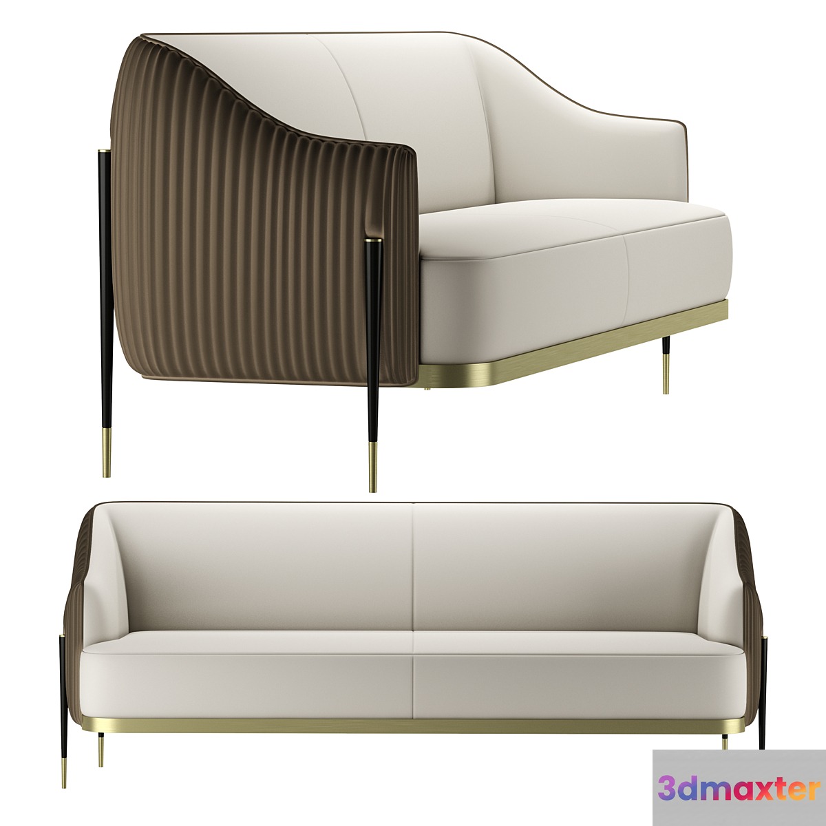 Oxford 3P Sofa 3D Max