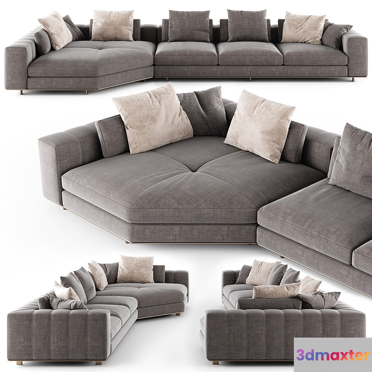 Minotti FREEMAN DUVET sofa_02 3D Max