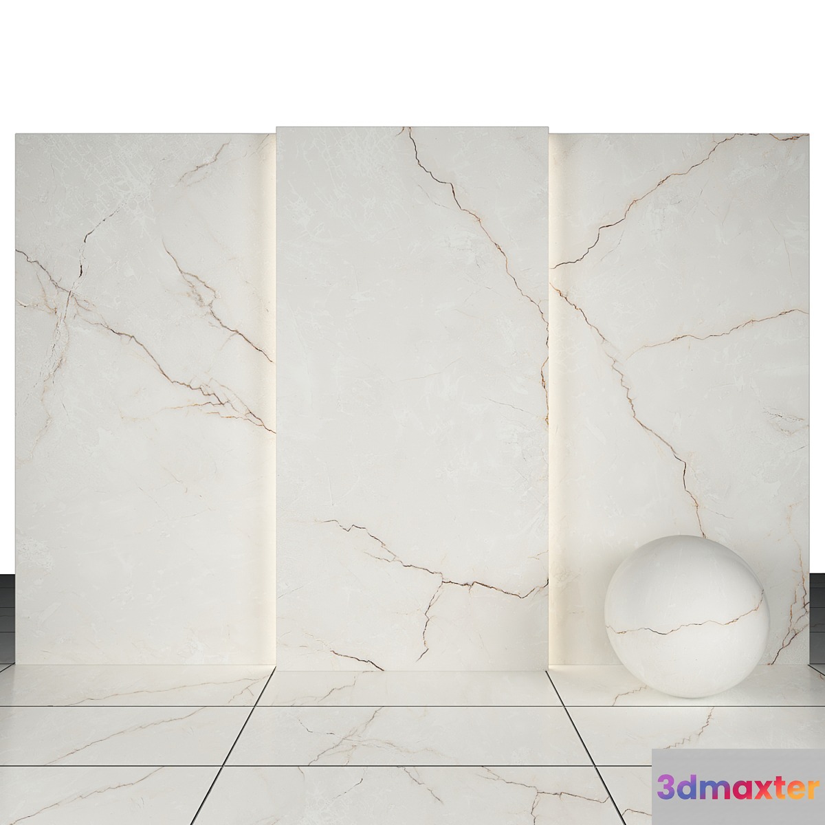 Steel beige marble 3D Max