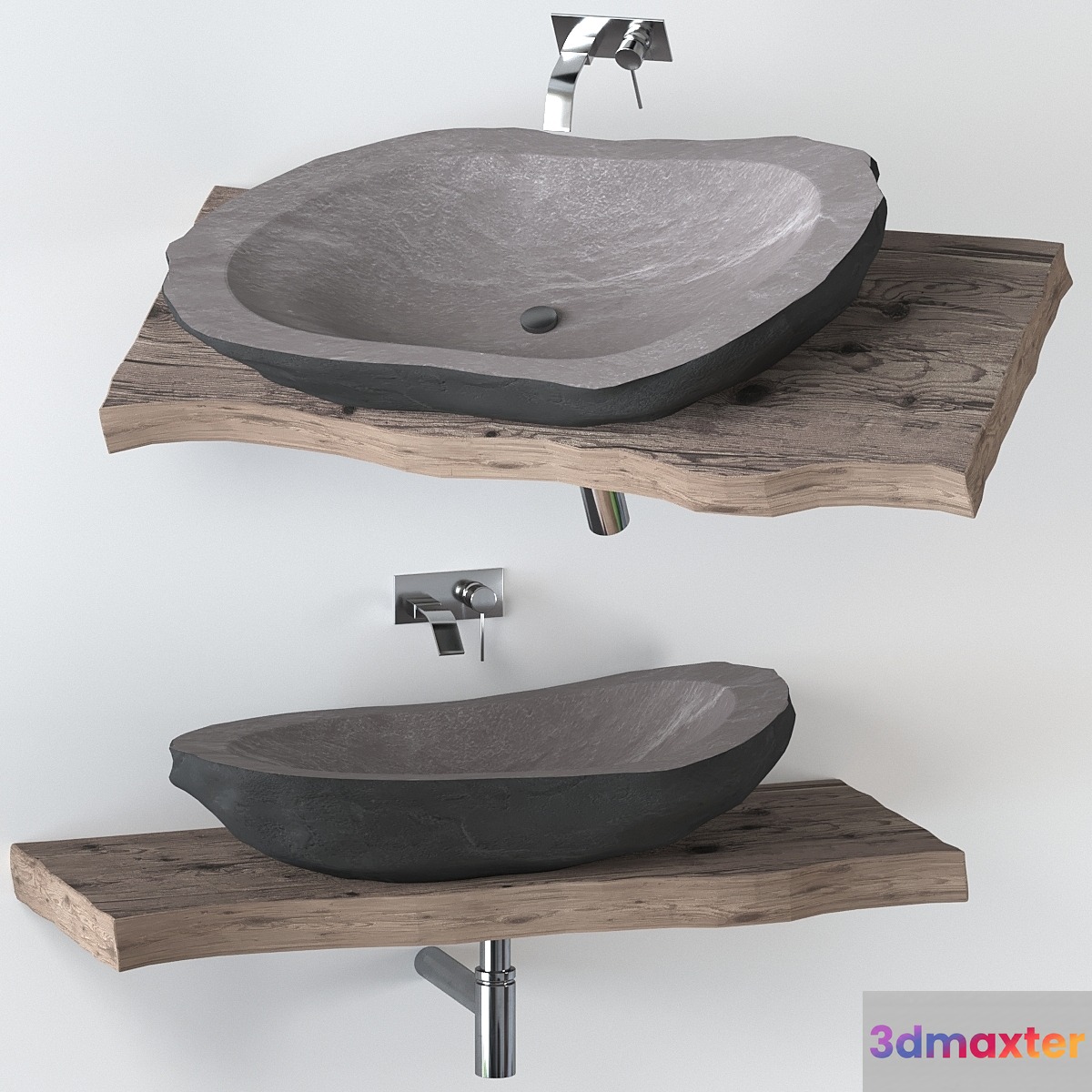 Stone washbasin with slab top - No.2