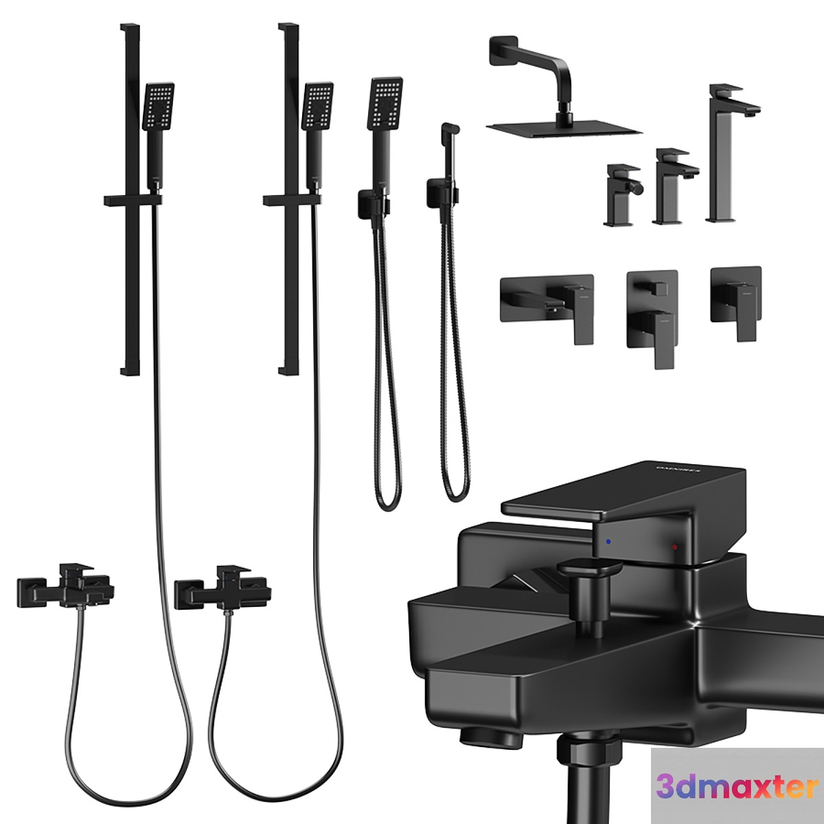 Omnires Parma black set 3 3D Max