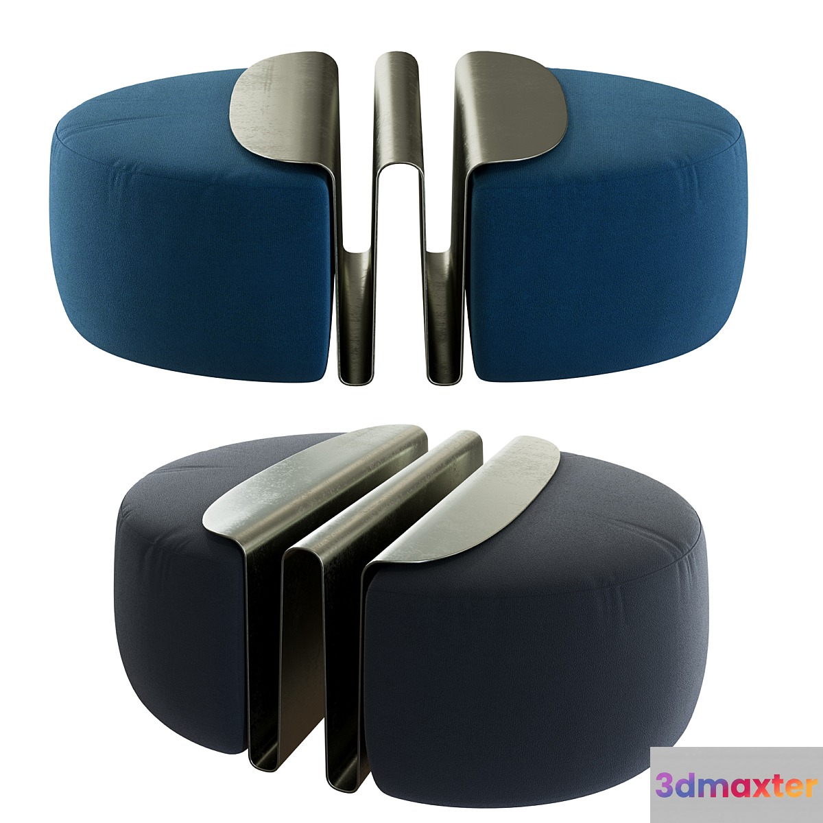 Natuzzi WAVE Pouf 3D Max
