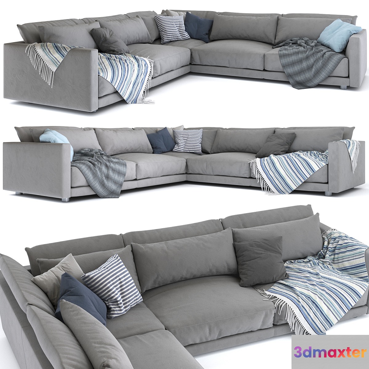 Bristol Poliform corner sofa 3D Max