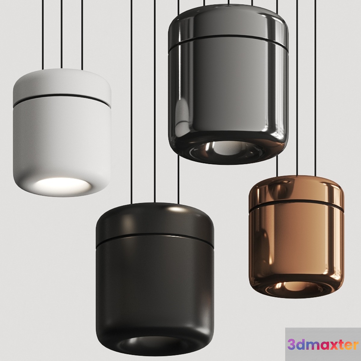 Serien Lighting Cavity Pendant Lamps 3D Max