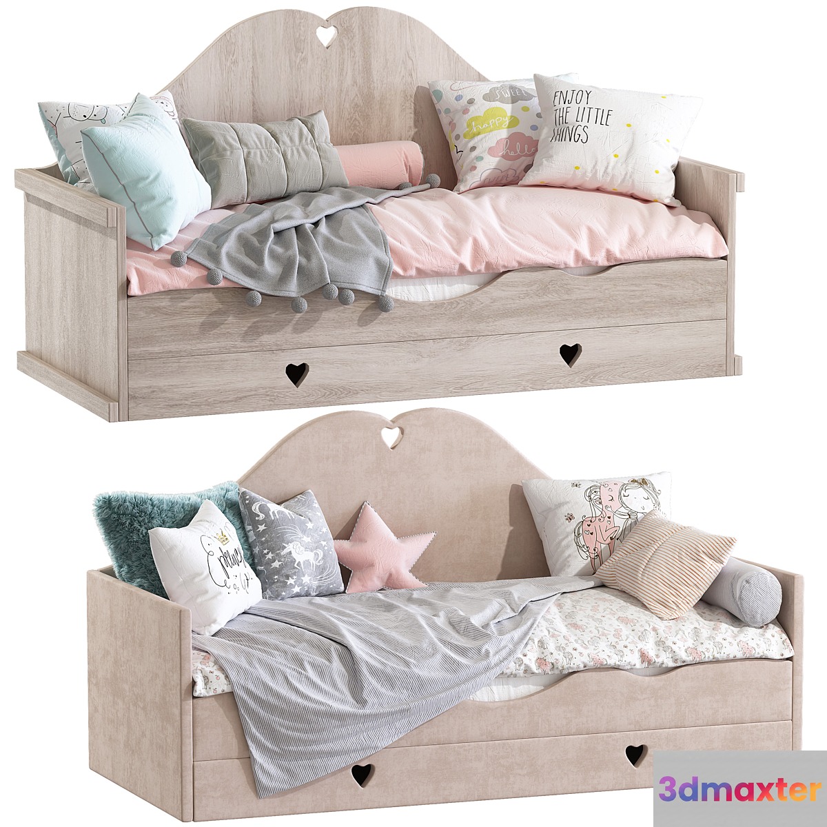 Childrens sofa bed with pillows