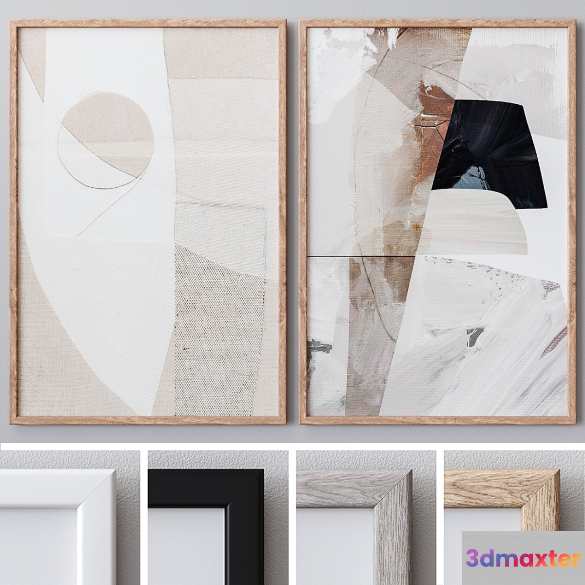 Photo Frames Set 1050 3D Max