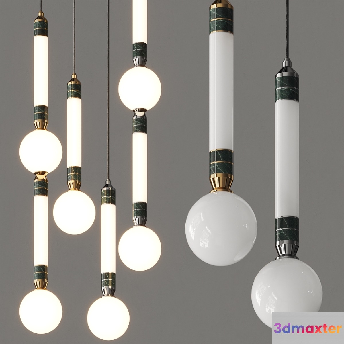 Marc Wood Studio Greenstone Pendant Lamps 3D Max