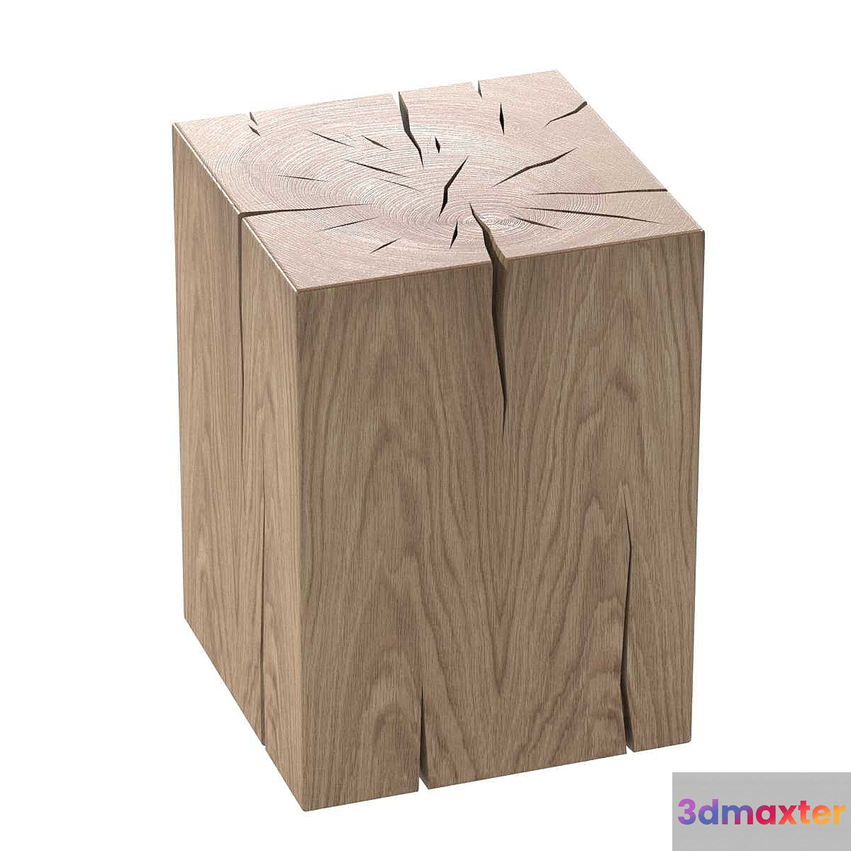NATURAL SOLID OAK CUBE TABLE BY ROSE UNIACKE