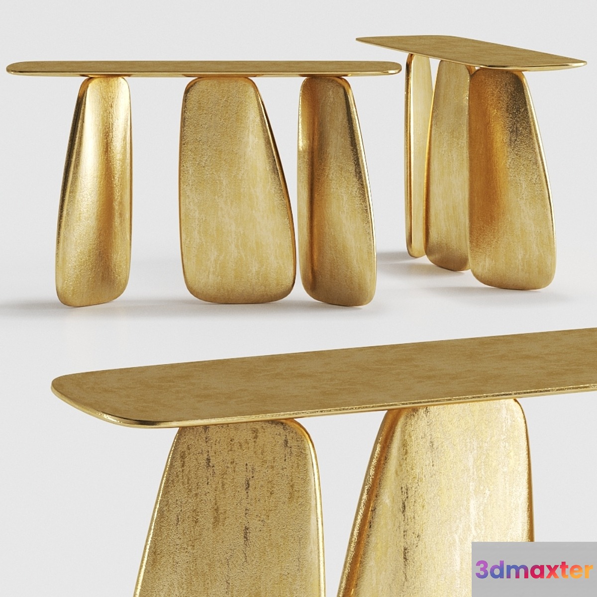 Console Table Brabbu Ardara Gold Leaf