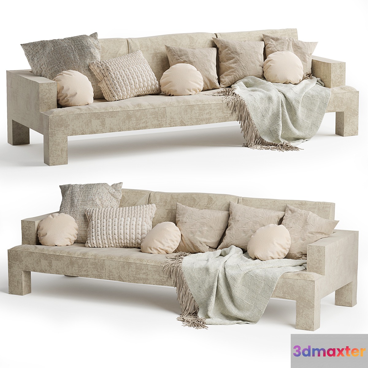 Alto Piano 3 Seater Sofa 3D Max
