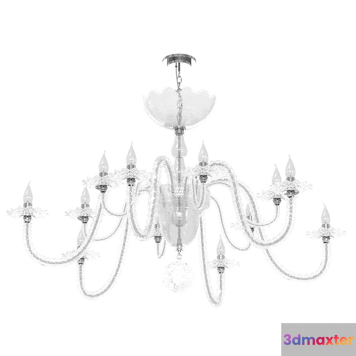 Murano Glass Chandelier 3D Max