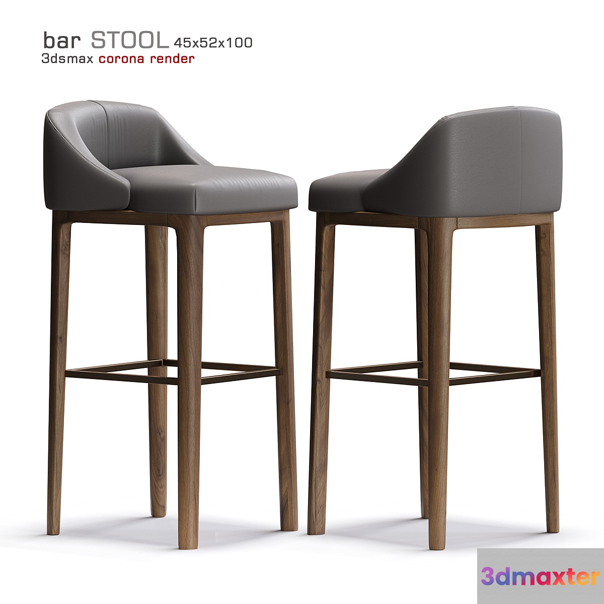 Bar stool corona render