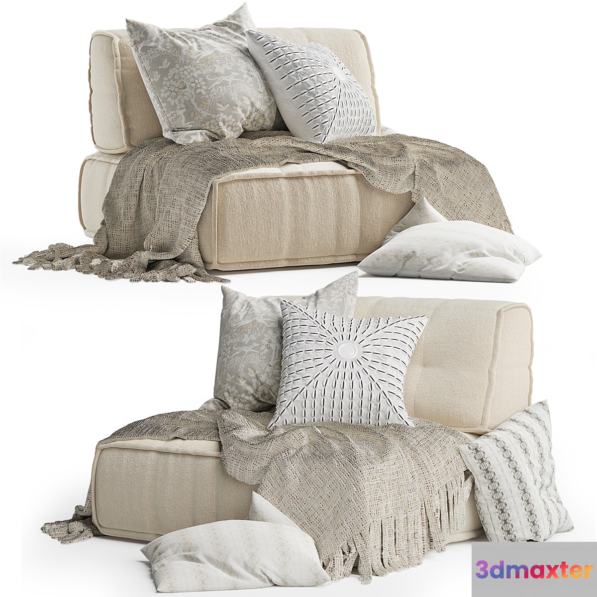 Reema back cushion 3D Max