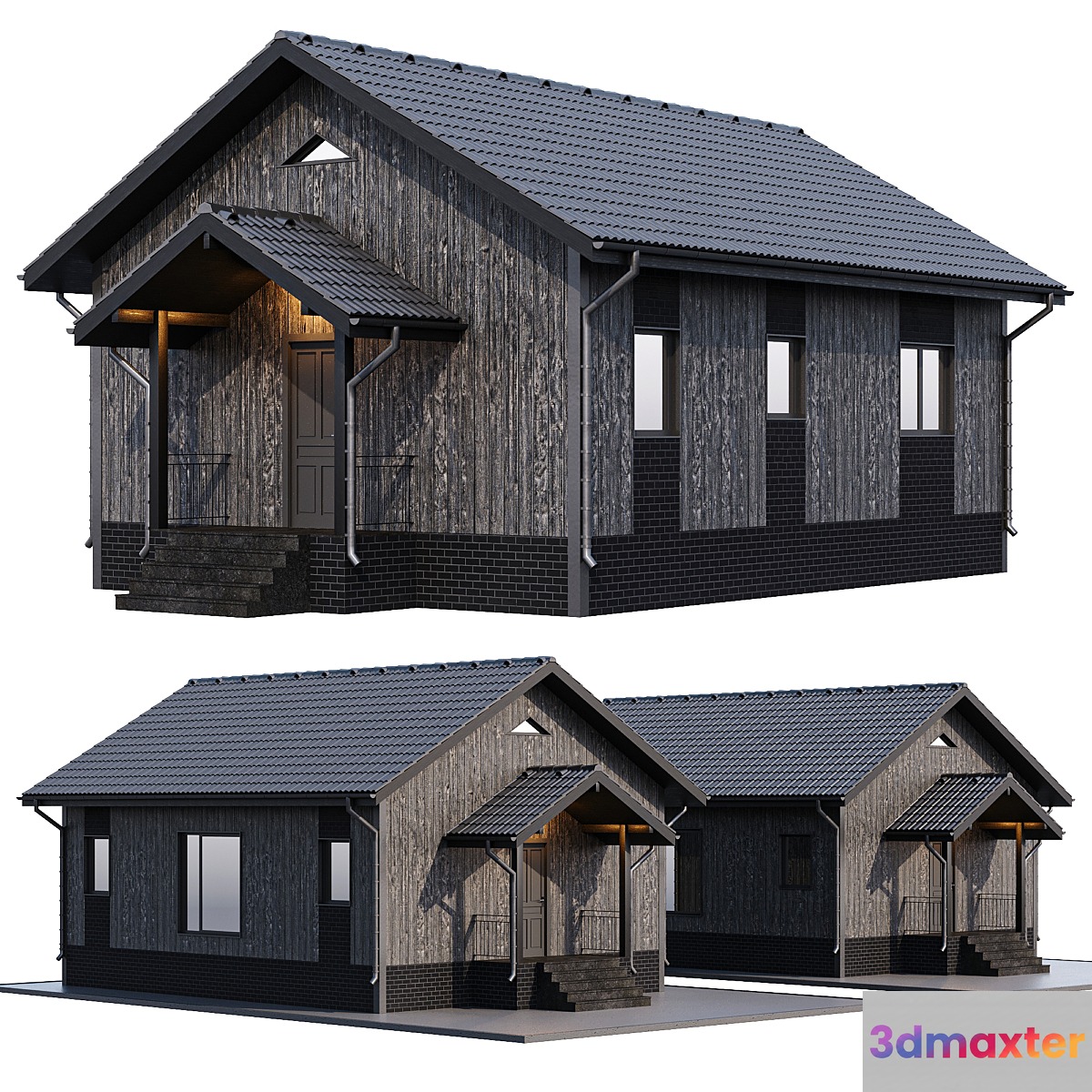 One-story wooden house