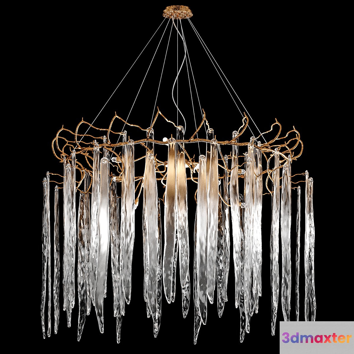 Serip waterfall chandelier 3D Max