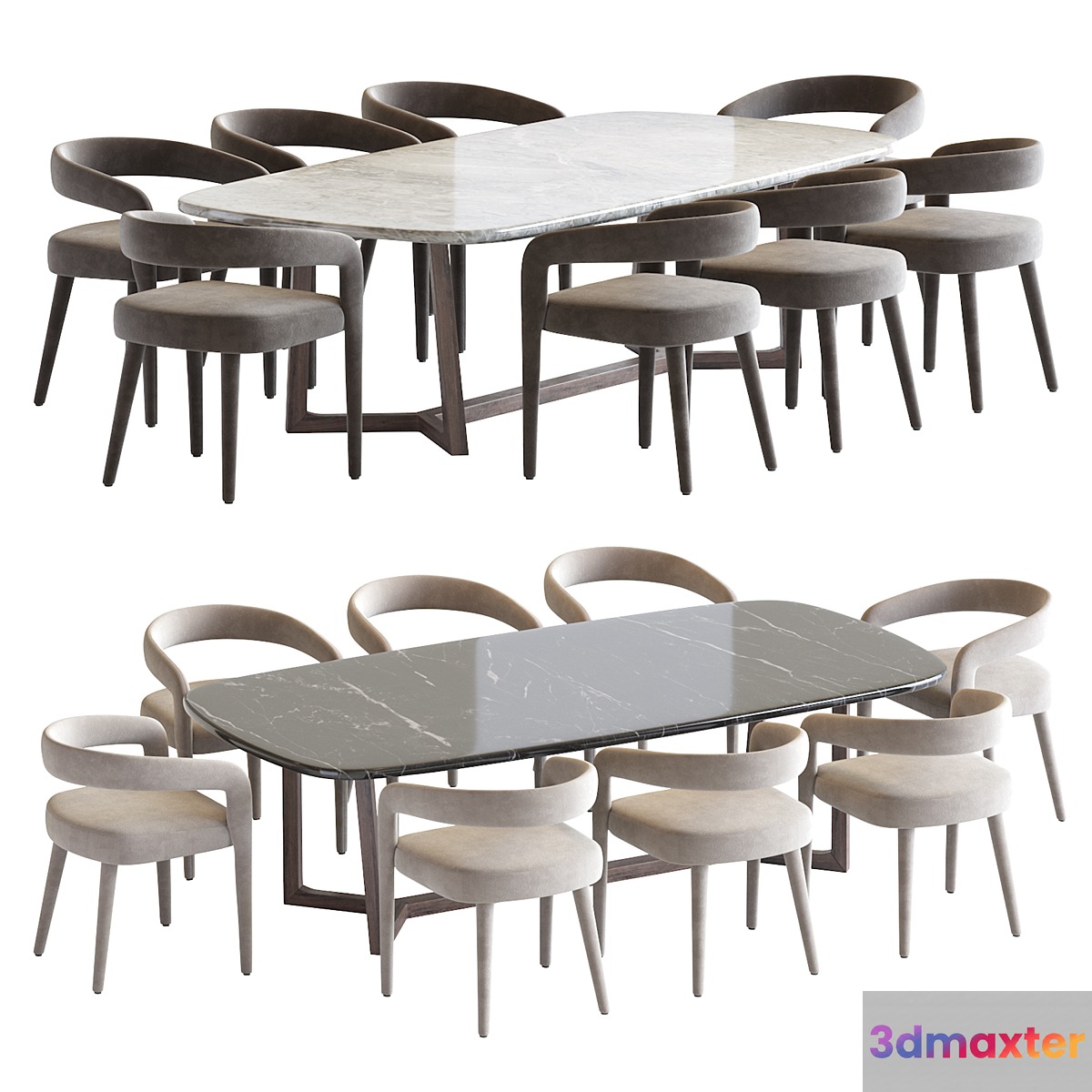 Lisette White Dining Chair and Concorde Table - No.3