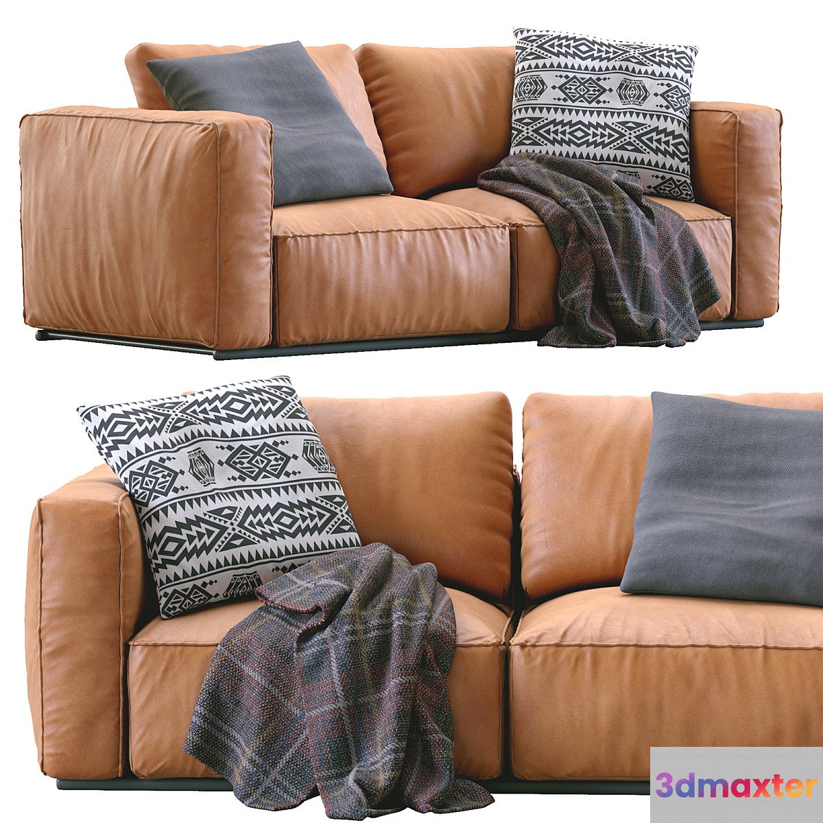 Poliform Leather Sofa SHANGAI 3D Max