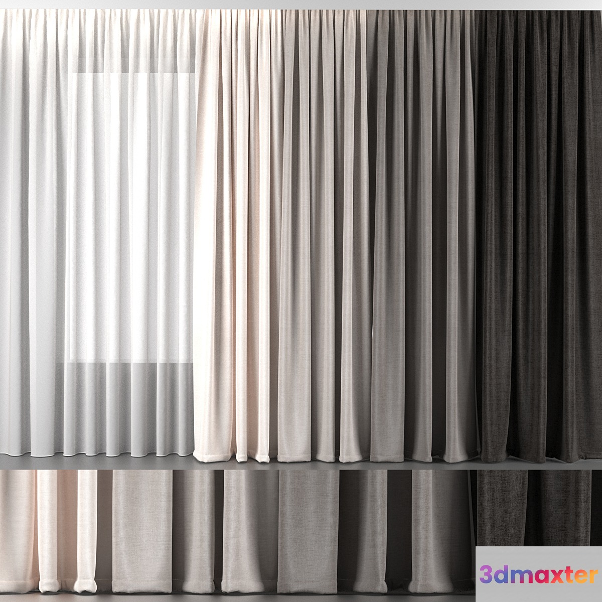 Curtains 3D Max